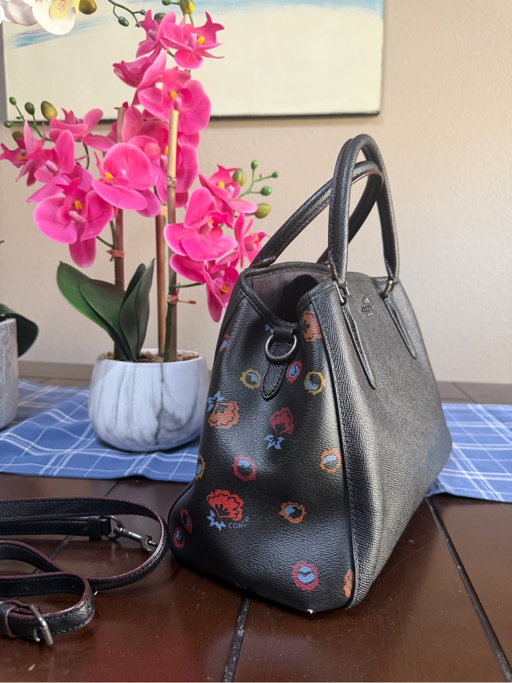Coach F24374 Margot Carryall Black
Leather Floral Print - Picture 5 of 14